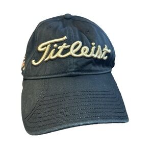 Titleist‎ x Houston Astros Strapback Golf Hat Black Gold and Orange